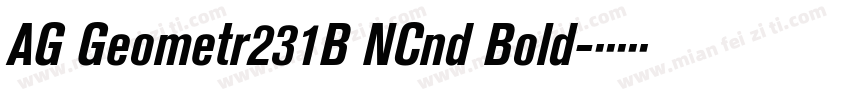 AG Geometr231B NCnd Bold字体转换